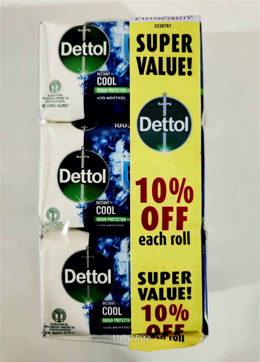 Dettol Cool Menthol Bar Soap — Pack of 6