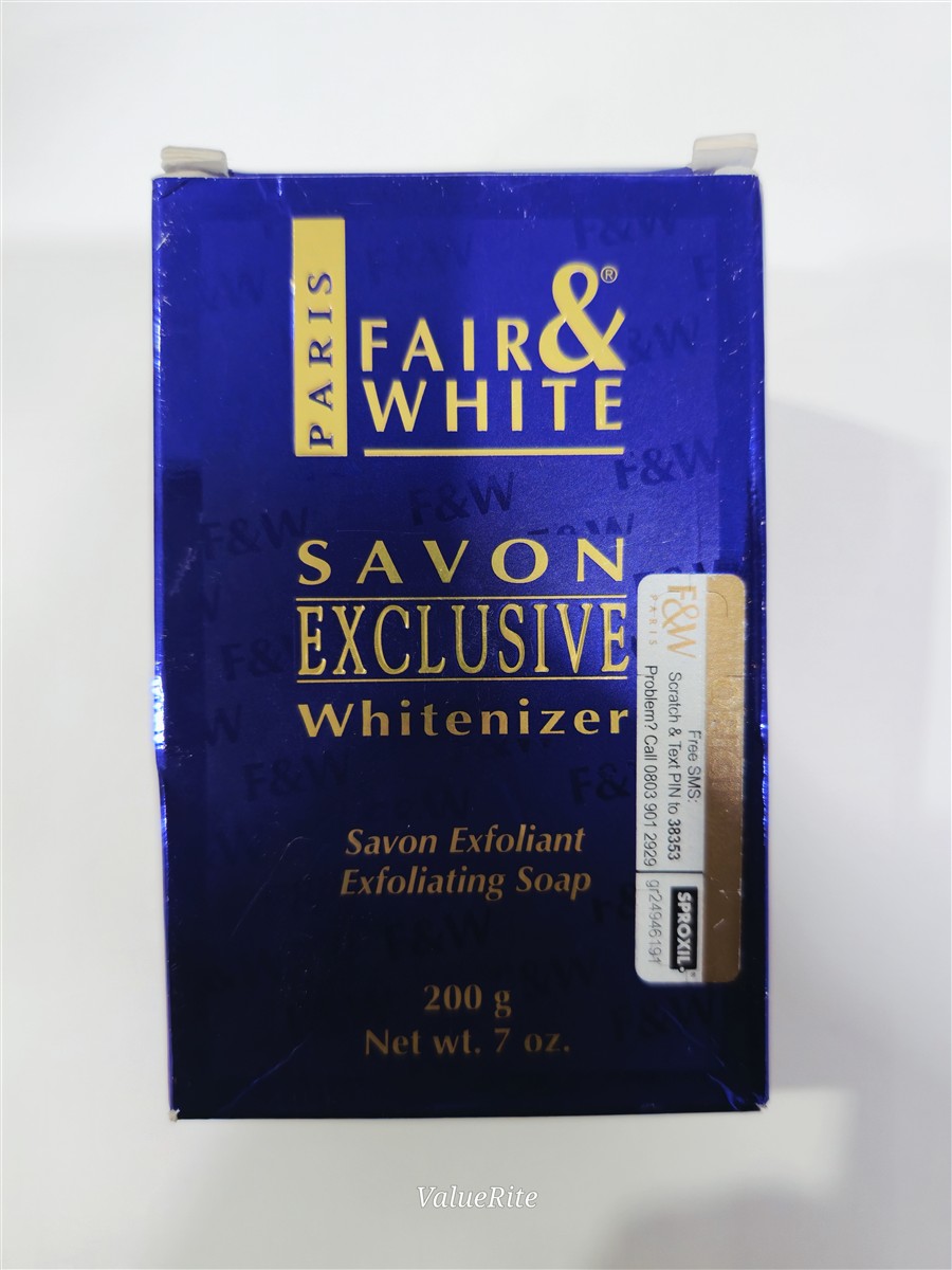 Fair & White Bar Soap — Exfoliating (Blue)