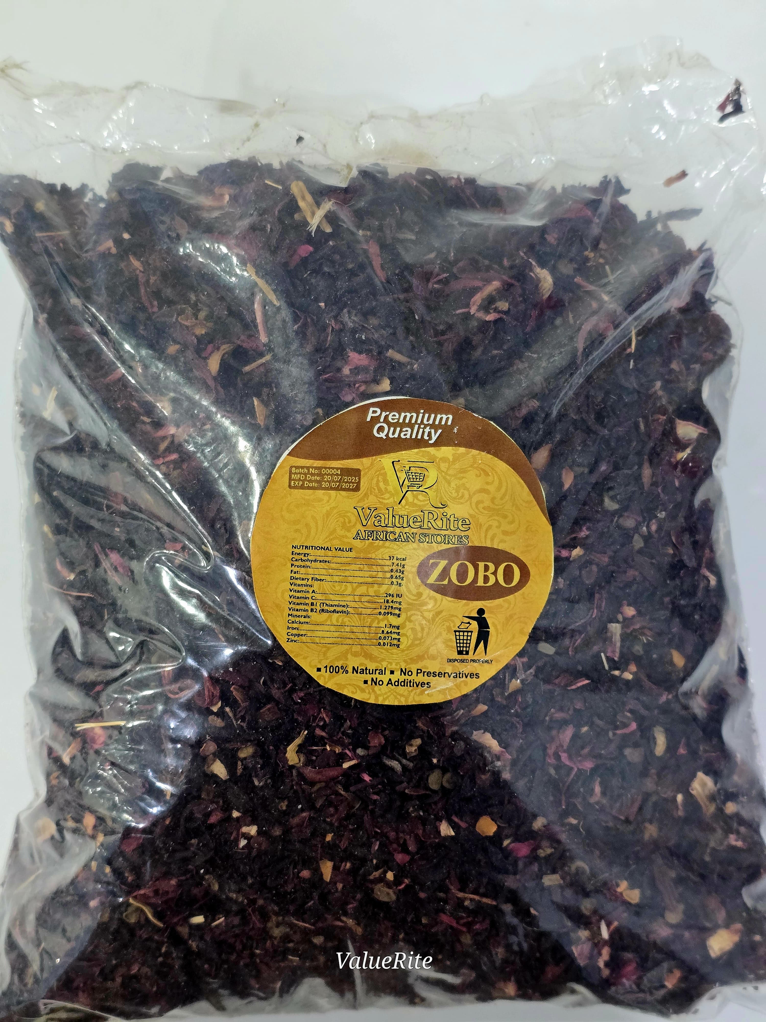 Zobo Leaves (Dried Hibiscus Leaves) — Large