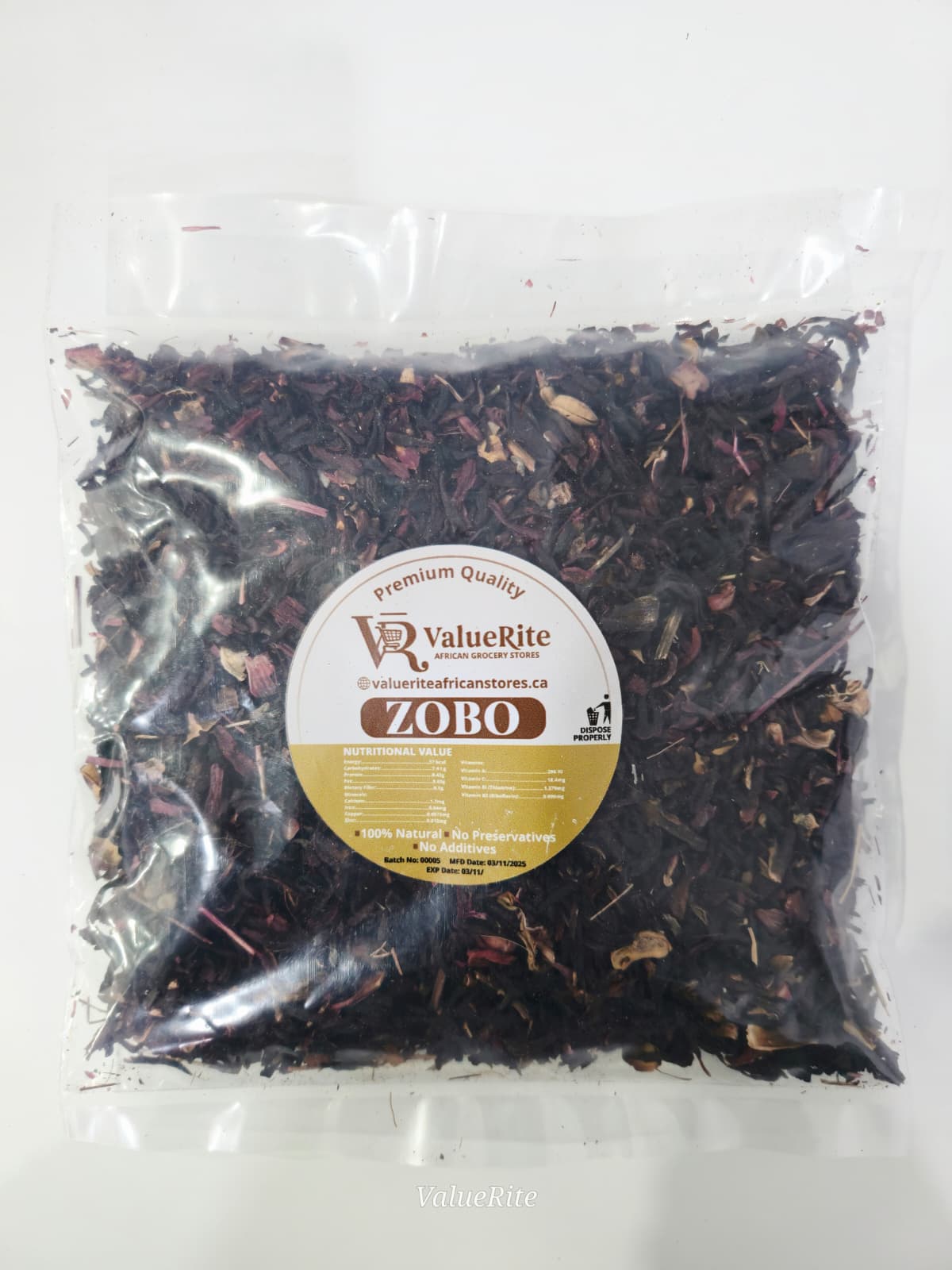 Zobo Leaves (Dried Hibiscus Leaves) — Small - 200g